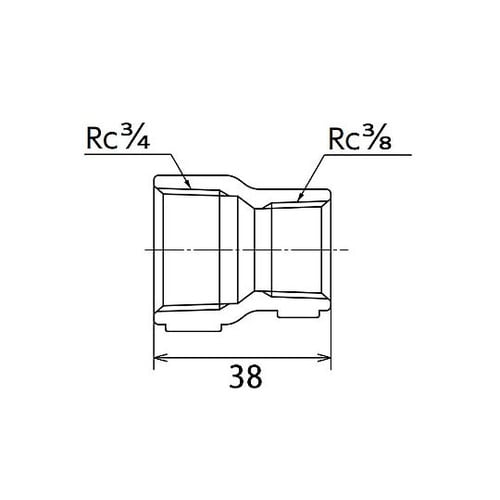 Rc 3/4” x Rc 3/8” 異径
