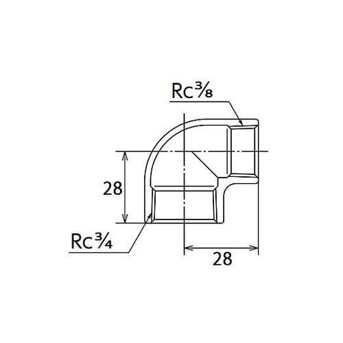 Rc 3/4” x Rc 3/8” 異径