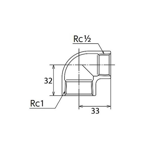 Rc 1” x Rc 1/2” 異径