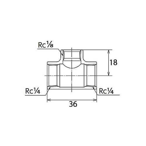 Rc1/4”x Rc1/8”x Rc1/