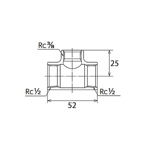 Rc1/2”x Rc3/8”x Rc1/