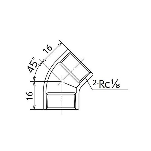 Rc 1/8” 45゜エルボ(ステンレ