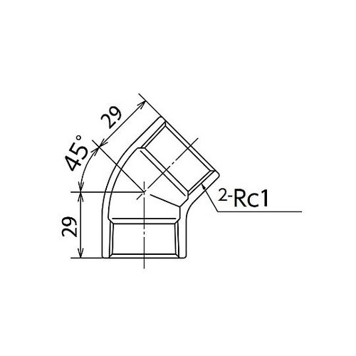 Rc 1 ” 45゜エルボ(ステンレス