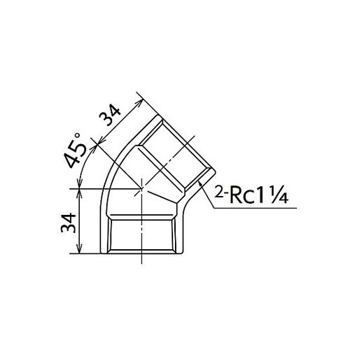 Rc1・1/4” 45゜エルボ(ステンレ