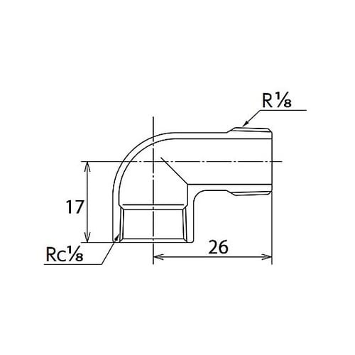 Rc1/8”x R1/8” ストリートエ