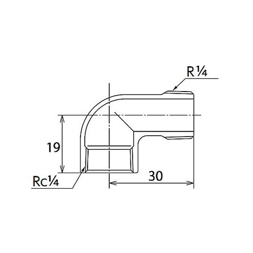 Rc1/4”x R1/4” ストリートエ