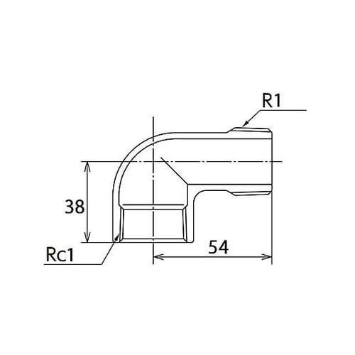 Rc1”x R1” ストリートエルボ(ス