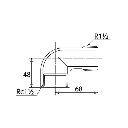 Rc1・1/2”xR 1・1/2” スト