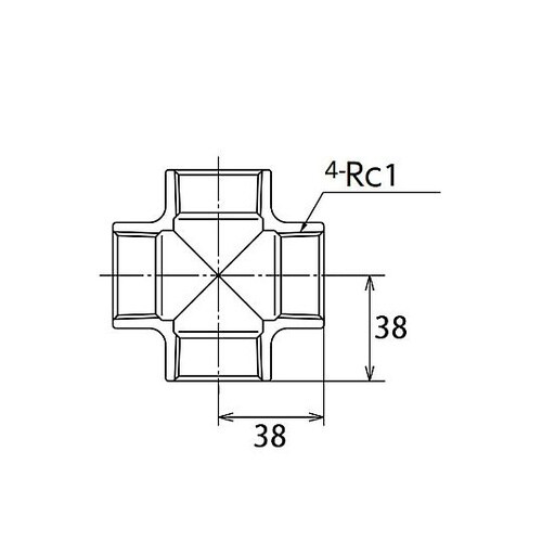 Rc 1 ” クロス継手(ステンレス製