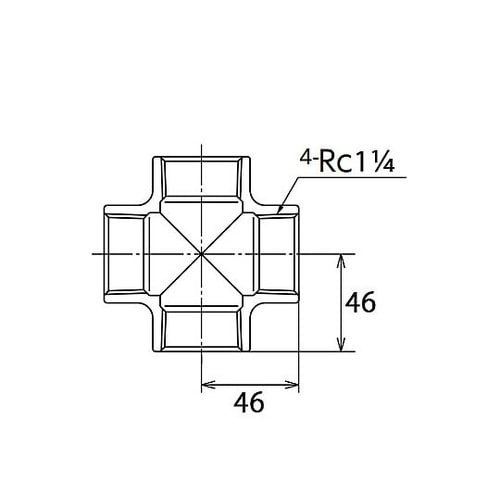 Rc1・1/4” クロス継手(ステンレス