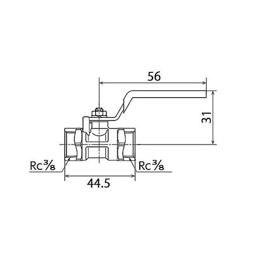 Rc 3/8” ボールバルブ(真鍮製)