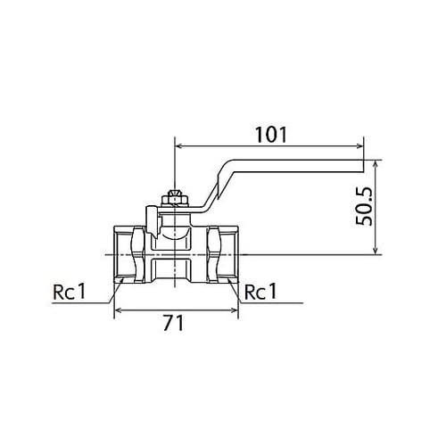 Rc 1” ボールバルブ(真鍮製)