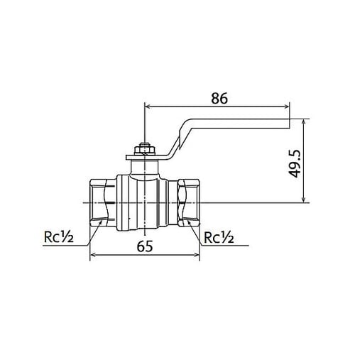 Rc1/2” ボールバルブ(消火設備用/