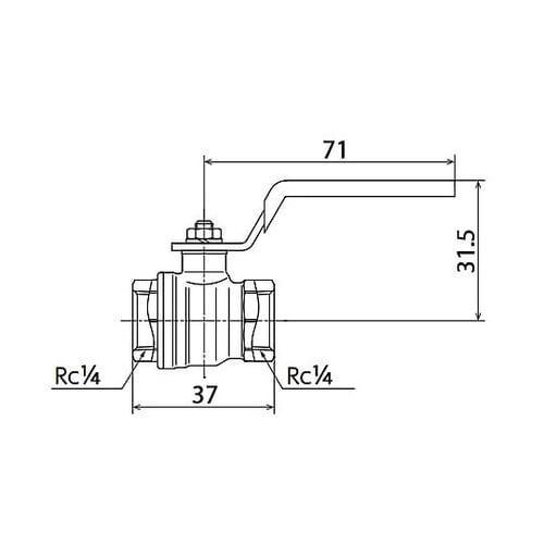 Rc 1/4” ボールバルブ(真鍮) E