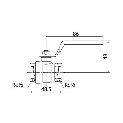 Rc 1/2” ボールバルブ(真鍮) E