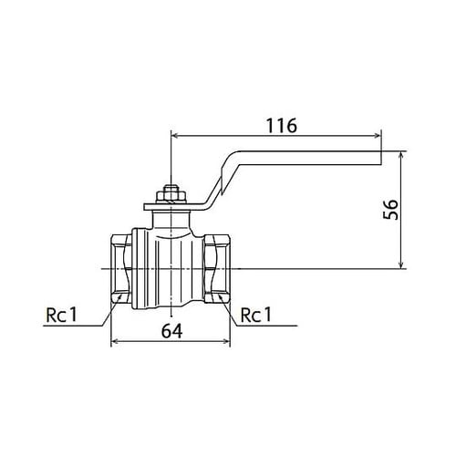 Rc 1” ボールバルブ(真鍮) E