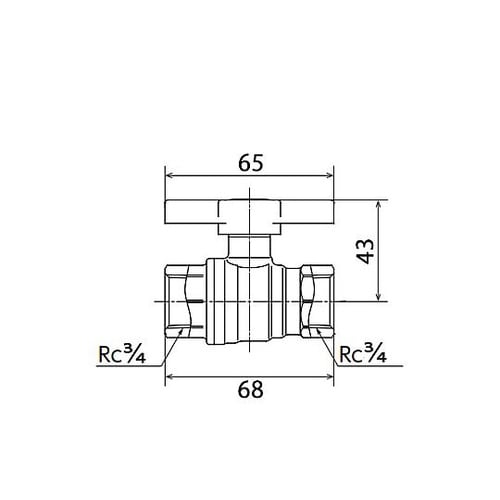 Rc3/4” ボールバルブ(ROHS指令
