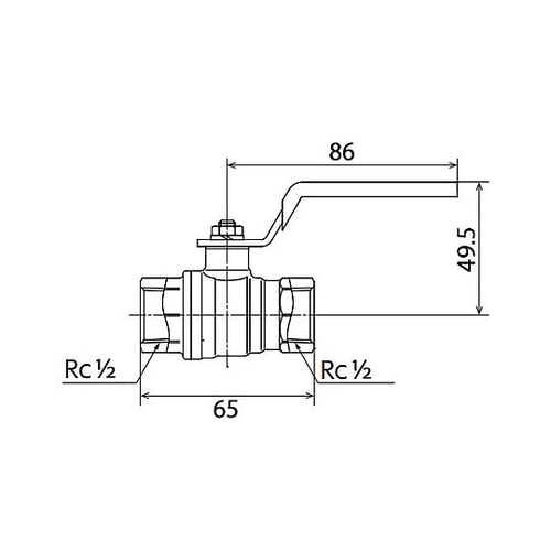 Rc1/2” ボールバルブ(ROHS指令