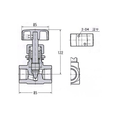Rc 1” ニードルバルブ(ステンレ