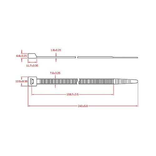 240x 7.6mm 結束バンド(100