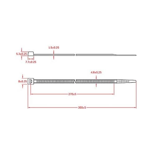 300x 4.8mm 結束バンド(100