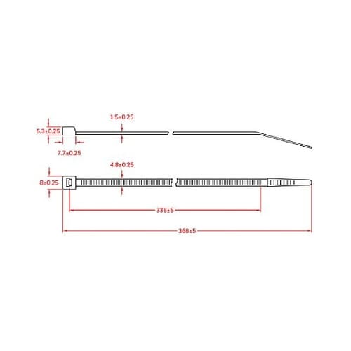 368x 4.8mm 結束バンド(100