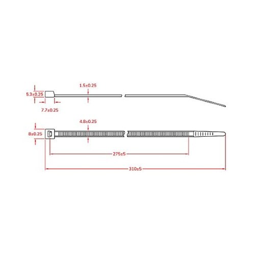 310x 4.8mm 結束バンド(耐候性