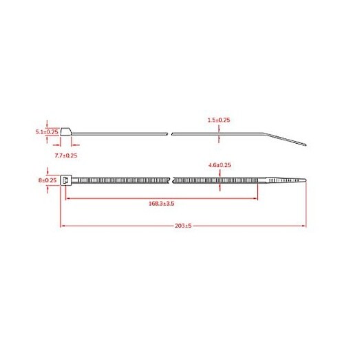203x 4.6mm 結束バンド(耐熱/