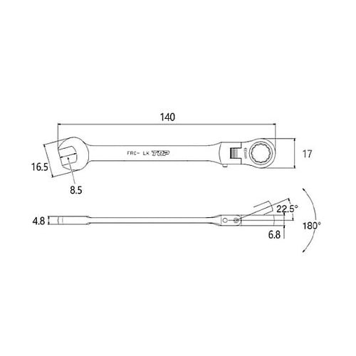 8mm ラチェットコンビネーションレンチ