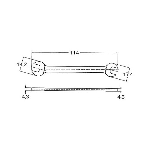 1/4” x 5/16” 両口スパナ E