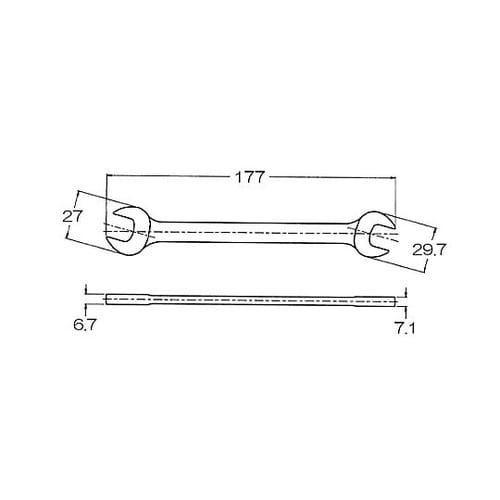 1/2” x 9/16” 両口スパナ E