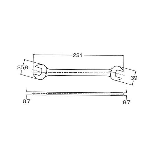 11/16”x 3/4” 両口スパナ