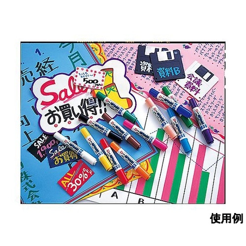 12本組/太・中字 水性マーカー EA7