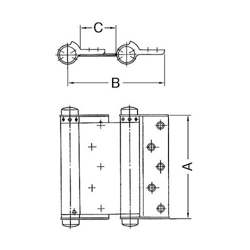 77x 83mm 自由丁番(ステンレス製
