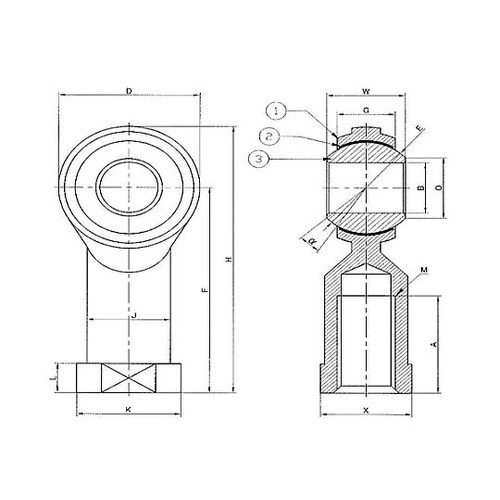 M20xP1.5 ロッドエンド(無給油