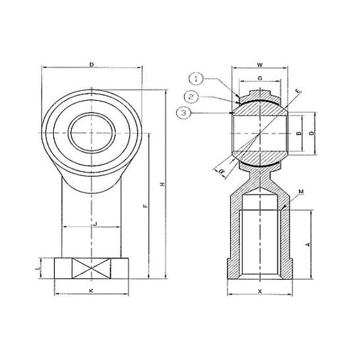 M14xP2.0 ロッドエンド(無給油