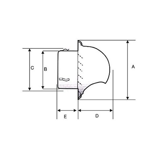 122−134mm 丸型ガラリ(防火ダン