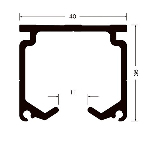 カーテンレール XGレール3m アルミ