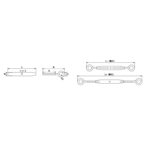 A407 ステンレスパイプターンバックル