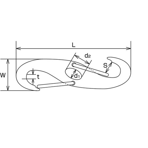 ステンレス マガタマSフック 長さ108