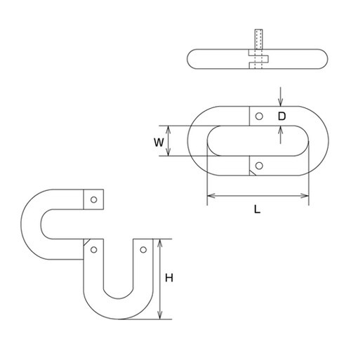 B1134ステンレスネジ止めJジョイント