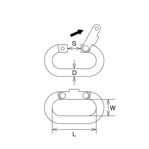 B1321ステンレスオーバルキャッチC型