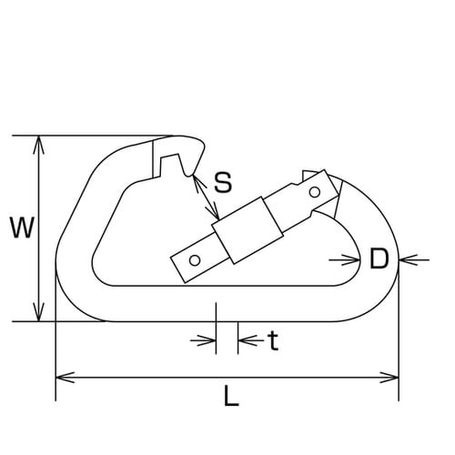 B1445 アルミカラビナ環付
