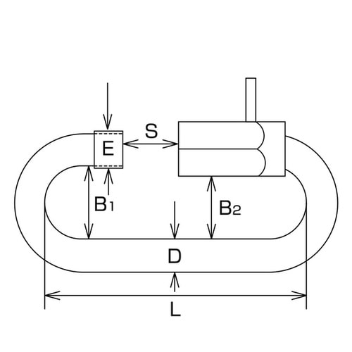B183ステンレスピン止めリングキャッチ