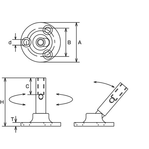 ス吊金具(ビス止めタイプ) テンレス 回