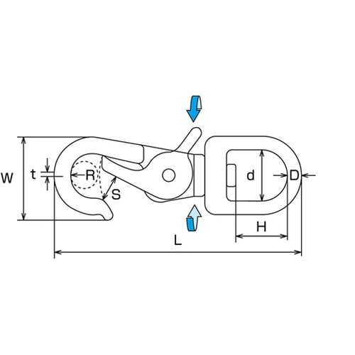 ステンレス トリガーフック 長さ91mm