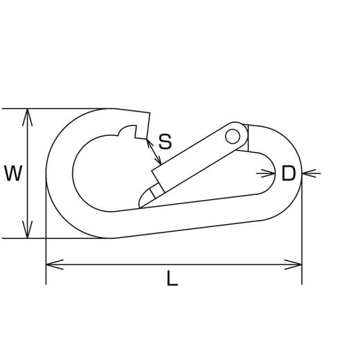 B2655 ステンレス ナス型カラビナ