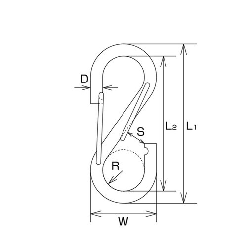 B2627 ステンレス Sカンフック