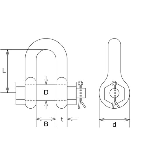 B2716 ステンレスJIS型シャックル