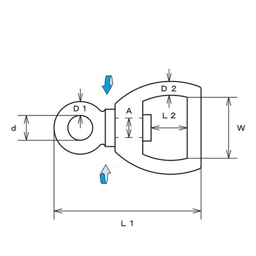 B2768 ステンレススイベルベルトアイ